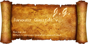 Janousz Gusztáv névjegykártya